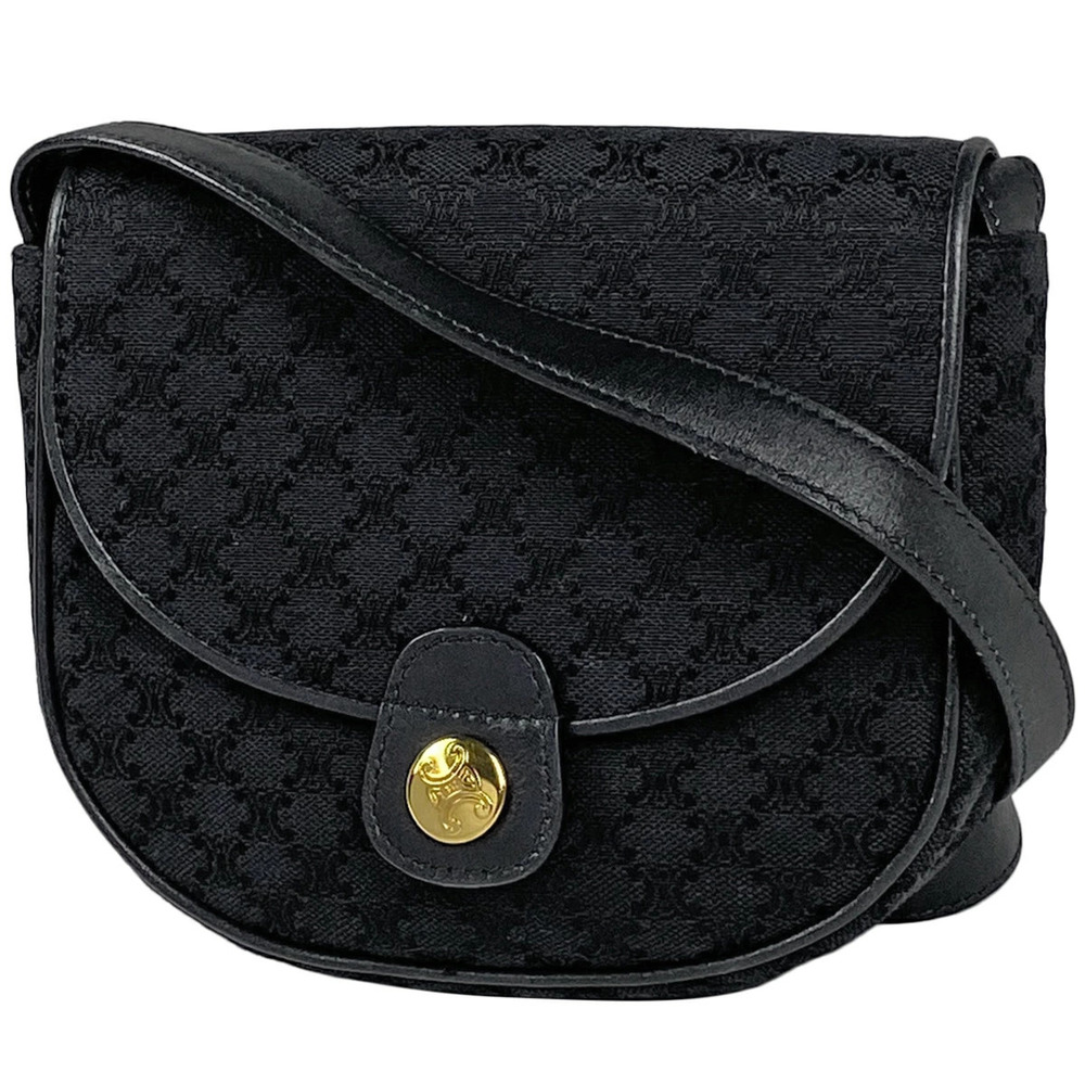 Celine Macadam shoulder bag cross Body Bum Crossbody Belt canvas black